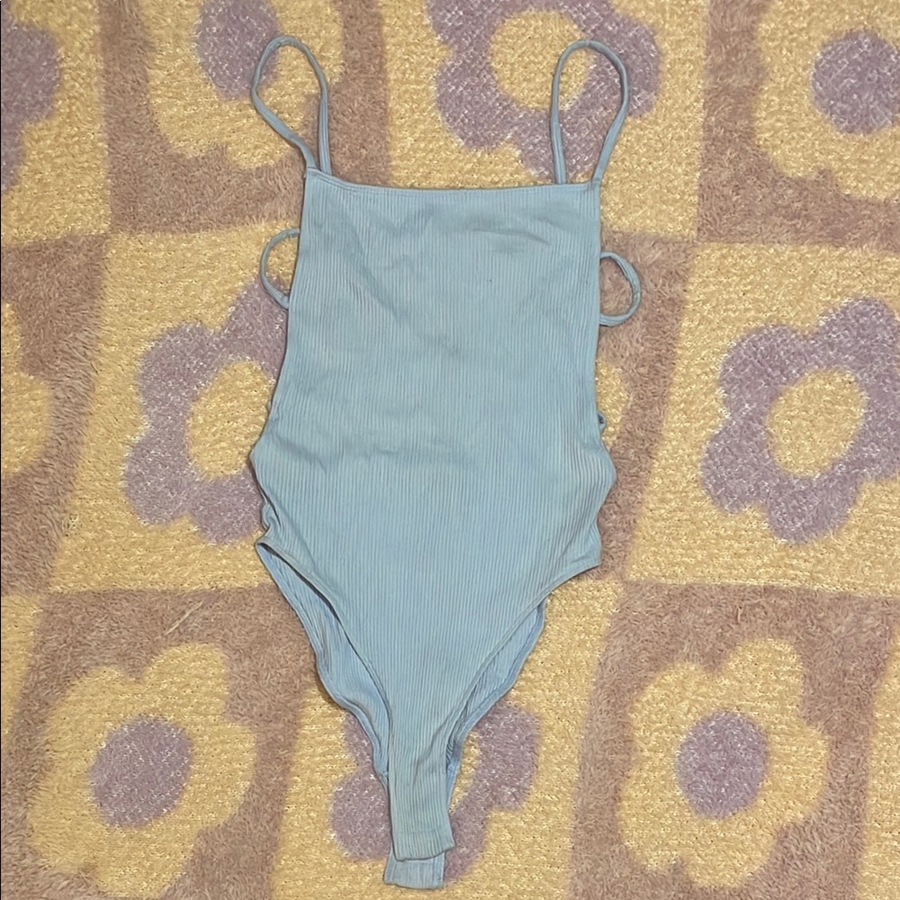 Periwinkle Ribbed Bodysuit